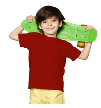 Boys Cotton Plain Half Sleeve TShirt (Maroon) - L, 0.25, Maroon