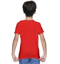 Boys Cotton Plain Half Sleeve TShirt (Red) - L, 0.25, Red