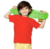 Boys Cotton Plain Half Sleeve TShirt (Red) - L, 0.25, Red