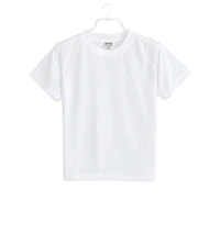 Boys Cotton Plain Half Sleeve TShirt (White) - L, 0.25, White