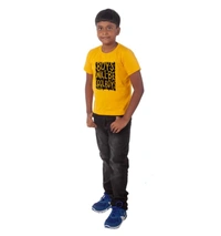 Boys Cotton Will Be Cool Half Sleeve TShirt (Mustard) - S, 0.25, Mustard