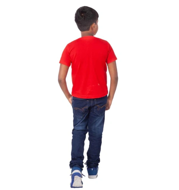 Boys Cotton Will Be Cool Half Sleeve TShirt (Red) - M, 0.25, Red
