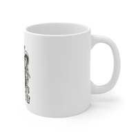 Ceramic Gorila Desing Printed Coffee Mug (Color: White, Capacity:330ml) - 0.3, White
