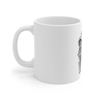 Ceramic Gorila Desing Printed Coffee Mug (Color: White, Capacity:330ml) - 0.3, White