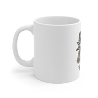 Ceramic Gorila Desing Printed Coffee Mug (Color: White, Capacity:330ml) - 0.3, White