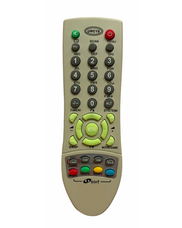 CRT TV Remote No. I SORT JXPSE BP69, Compatible with BPL CRT TV Remote Control (Exactly Same Remote will Only Work) - 0.38