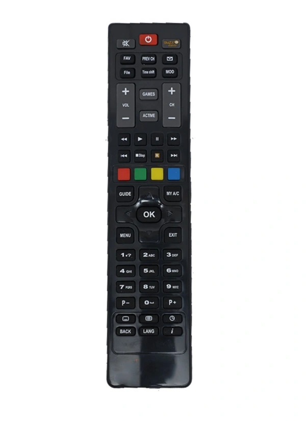 DTH Set Top Box Remote (With Recording), Compatible With Dish TV+ Hd Set Top Box Remote_Old Remote Functions Must Be Exactly Same (Color:Multi) - 0.13