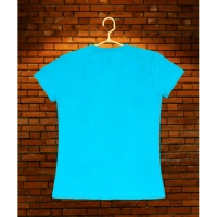 Girl's Casual Short Sleeve Pom Pom Balls Cotton T Shirt (Blue) - 11-12-Yrs, 0.35, Blue