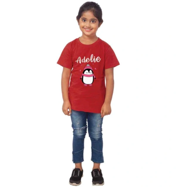 Girls Cotton Adelie Half Sleeve TShirt (Maroon) - XL, 0.25, Maroon