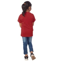 Girls Cotton Adelie Half Sleeve TShirt (Maroon) - XL, 0.25, Maroon
