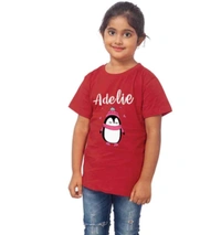 Girls Cotton Adelie Half Sleeve TShirt (Maroon) - XL, 0.25, Maroon