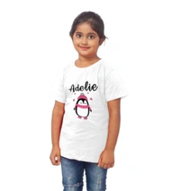 Girls Cotton Adelie Half Sleeve TShirt (White) - M, 0.25, White
