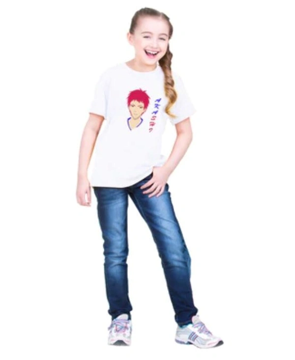 Girls Cotton Akashi Half Sleeve TShirt (White) - 2XL, 0.25, White
