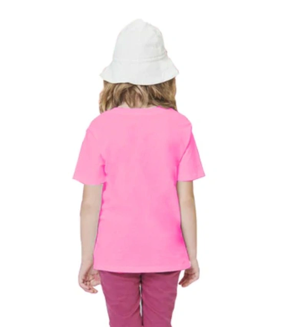 Girls Cotton Baby Shark Half Sleeve TShirt (Pink) - 2XL, 0.25, Pink