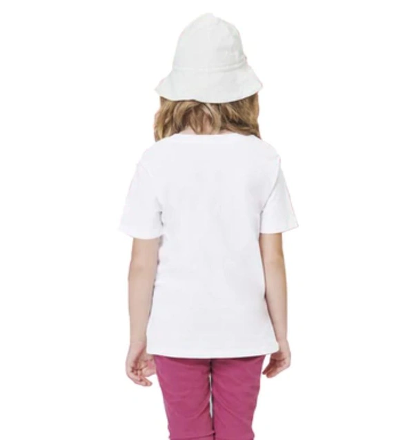 Girls Cotton Baby Shark Half Sleeve TShirt (White) - M, 0.25, White
