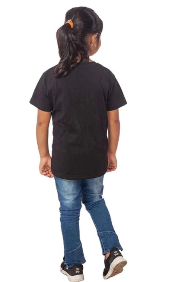 Girls Cotton Drama Queen Half Sleeve TShirt (Black) - XL, 0.25, Black