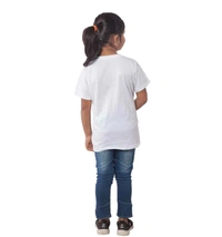 Girls Cotton Panda Glass Half Sleeve TShirt (White) - XL, 0.25, White