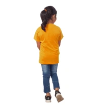 Girls Cotton Panda Glass Half Sleeve TShirt (Mustard) - M, 0.25, Mustard