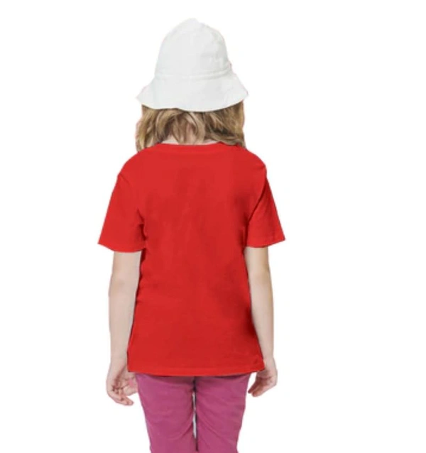Girls Cotton Rowdy Baby Half Sleeve TShirt (Red) - L, 0.25, Red