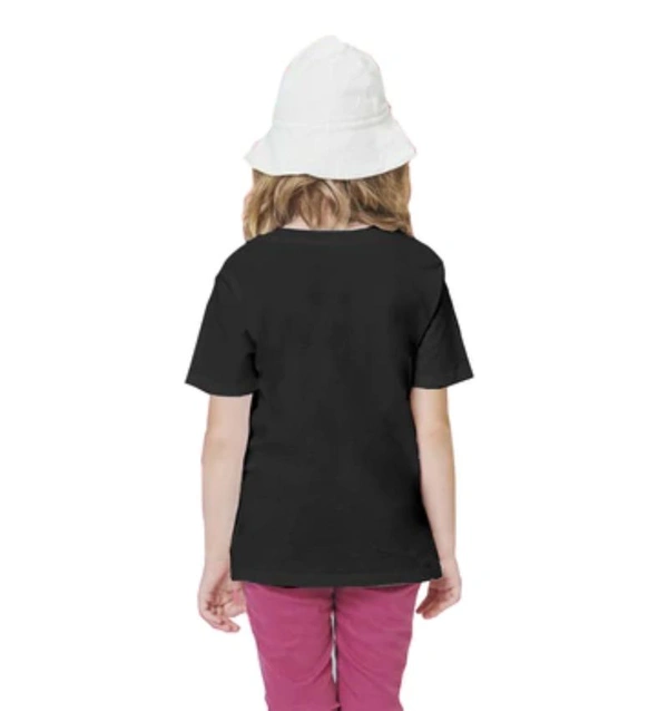 Girls Cotton Rowdy Baby Half Sleeve TShirt (Black) - S, 0.25, Black