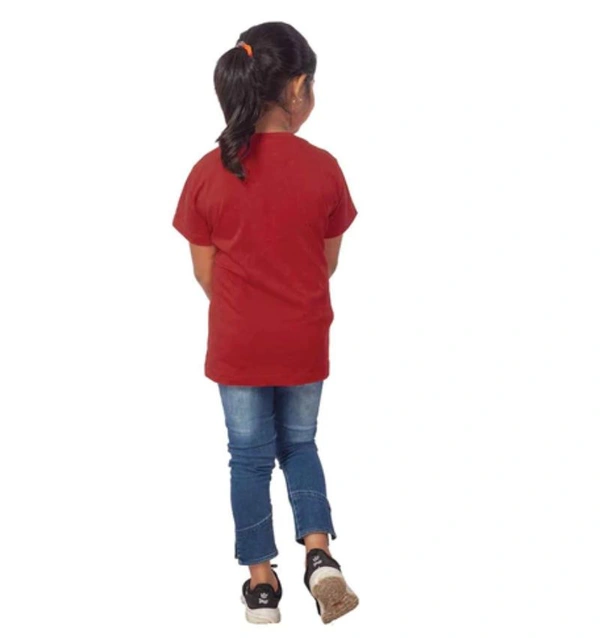 Girls Cotton Tribal Half Sleeve TShirt (Maroon) - 2XL, 0.25, Maroon