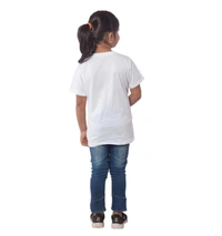 Girls Cotton Tribal Half Sleeve TShirt (White) - 2XL, 0.25, White