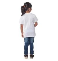 Girls Cotton Unicorn Face Half Sleeve TShirt (White) - 2XL, 0.25, White