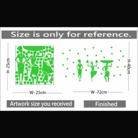 Shopnav Green Dancing Lady Radium Wall Sticker - Finished OutPut Size: 72X40cm, 0.12, Green