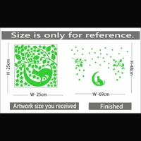 Shopnav Green Decorative Radium Wall Sticker - Finished OutPut Size: 69X48cm, 0.12, Green