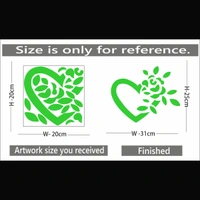 Shopnav Green Decorative Radium Wall Sticker - Finished OutPut Size: 31X25cm, 0.12, Green