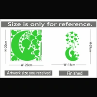 Shopnav Green Decorative Radium Wall Sticker - Finished OutPut Size: 18X39cm, 0.12, Green