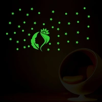 Shopnav Green Decorative Radium Wall Sticker - Finished OutPut Size: 45X28cm, 0.12, Green