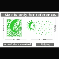 Shopnav Green Decorative Radium Wall Sticker - Finished OutPut Size: 51X31cm, 0.12, Green