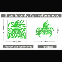 Shopnav Green Decorative Radium Wall Sticker - Finished OutPut Size: 26X24cm, 0.12, Green