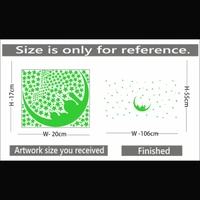 Shopnav Green Decorative Radium Wall Sticker - Finished OutPut Size: 106X55cm, 0.12, Green