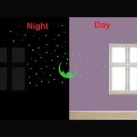 Shopnav Green Decorative Radium Wall Sticker - Finished OutPut Size: 106X55cm, 0.12, Green