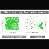 Shopnav Green Decorative Radium Wall Sticker - Finished OutPut Size: 53X39cm, 0.12, Green