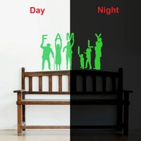 Shopnav Green Family Radium Wall Sticker - Finished OutPut Size: 34X20cm, 0.12, Green