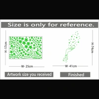 Shopnav Green Galaxy Of Stars Radium Wall Sticker - Finished OutPut Size: 41X74cm, 0.12, Green