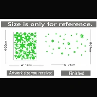 Shopnav Green Galaxy Of Stars Radium Wall Sticker - Finished OutPut Size: 71X37cm, 0.12, Green