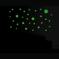 Shopnav Green Galaxy Of Stars Radium Wall Sticker - Finished OutPut Size: 71X37cm, 0.12, Green