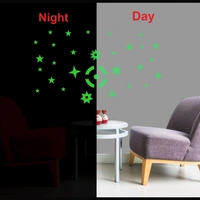 Shopnav Green Galaxy Of Stars With Moon Radium Wall Sticker - Finished OutPut Size: 69X40cm, 0.12, Green