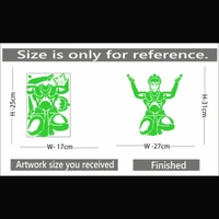 Shopnav Green Hanuman Ji Radium Wall Sticker - Finished OutPut Size: 27X31cm, 0.12, Green