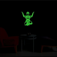 Shopnav Green Hanuman Ji Radium Wall Sticker - Finished OutPut Size: 27X31cm, 0.12, Green