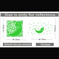 Shopnav Green Kids Room Decor Radium Wall Sticker - Finished OutPut Size: 79X43cm, 0.12, Green