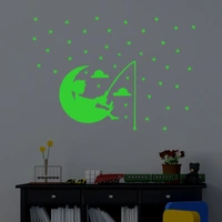 Shopnav Green Kids Room Decor Radium Wall Sticker - Finished OutPut Size: 55X38cm, 0.12, Green