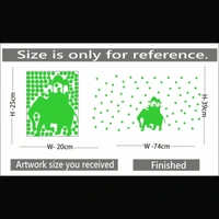 Shopnav Green Kids Room Decor Radium Wall Sticker - Finished OutPut Size: 74X39cm, 0.12, Green