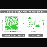 Shopnav Green Kids Room Decor Radium Wall Sticker - Finished OutPut Size: 69X49cm, 0.12, Green