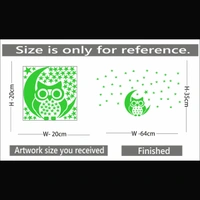 Shopnav Green Kids Room Decor Radium Wall Sticker - Finished OutPut Size: 64X35cm, 0.12, Green