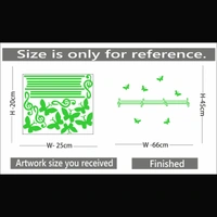 Shopnav Green Radium Wall Sticker - Finished OutPut Size: 66X45cm, 0.12, Green